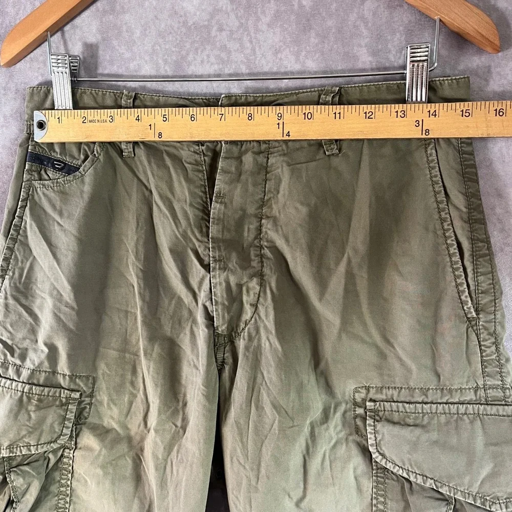 Diesel Cargo Shorts Mens Size 27 Olive Green Cotton Utility Tactical Shorts